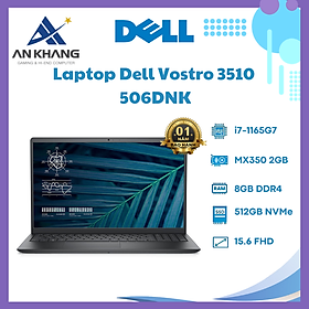 Laptop DELL VOS15 3510 I7-1165G7/8GD4/512SSD/15.6FHD/BT/3C41W/ĐEN/W11SL+OFFICE/2GD5_MX350/PROSUP - Hàng Chính Hãng