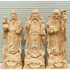 Bộ tượng phật tam đa phúc lộc bằng gỗ ngọc am thơm nức kt cao 60×17×15cm 