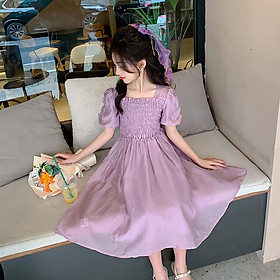 DONGSHOP Váy mùa hè cho bé gái 2023 phiên bản Hàn Quốc làm mới siêu nhỏ Senzhong Big Boy thời trang phụ nữ đầm