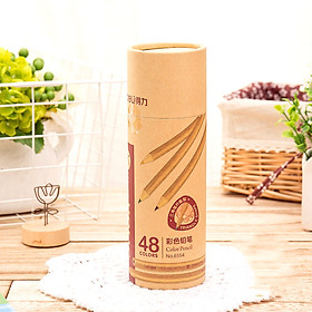 Hộp Bút Chì Màu Thân Gỗ - 48 Màu (Tặng Đồ Chuốt)