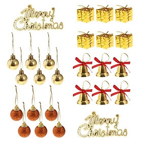 26pcs Set Christmas Balls Christmas Tree Hanging Ornaments Decoration