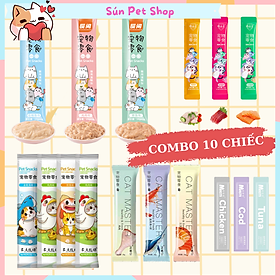 Combo 10 chiếc súp thưởng cho mèo giá rẻ Pet Snacks, Ciao, Shizuka