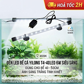 Đèn led bể cá Caibao T4-40LED 6W siêu sáng dùng cho bể 40 - 50cm ( Trắng)