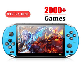 Bảng điều khiển trò chơi cầm tay x7/x12 Plus 4.3/5.1/7.1 inch màn hình HD tích hợp-in10000 Games Audio Video Play Play Game Color: x12 5.1 inch