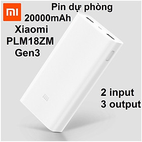 Mua Pin dự phòng 20.000mAh Xiaomi PLM18ZM GEN3 (VER 2019) 3 cổng sạc _ Hàng chính hãng