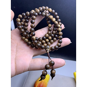 Vòng tay trầm hương sánh chìm quấn 3v