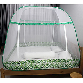 Mua Mùng Chụp Màn Chụp Tự Bung Đỉnh Rộng Cao Cấp 1m8x2m có viền chân - Mộc Miên ( có 2 Cửa)