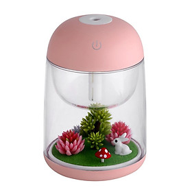 Mini Transparent Micro-landscape Air Humidifier Spray Air Purifier Aroma Diffuser Colorful Night Light for Home Office
