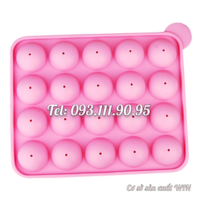 Mua Khuôn silicon làm bánh  kẹo  rau câu bi  mochi nước  bánh trôi nước 20 hình tròn – Mã số 1029