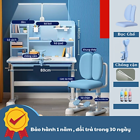 Mua bàn ghế học sinh A16+ có giá sách  bộ bàn học chống gù thông minh kèm kệ sách cho trẻ em điều chỉnh nâng hạ độ cao