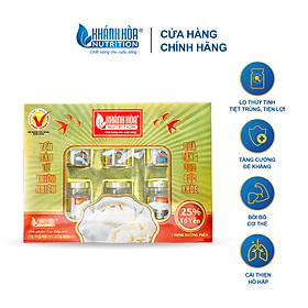 Hộp Quà Tặng 6 Lọ Tổ Yến Chưng Đường Phèn Cao Cấp 25% Tổ Yến Khánh Hòa Nutrition (Hộp 6 Lọ x 70ml)