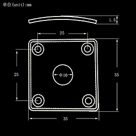 2pcs Metal Curved Bottom   Plate Square Jackplate for LP Guitar