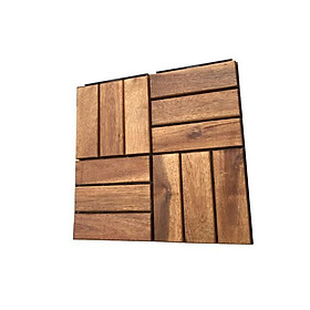 Mua  Gỗ dày chuẩn 12mm  1 Tấm ván sàn gỗ vỉ nhựa lót ban công sân vườn - Loại 12 nan - Vỉ gỗ lót sàn - Trang trí nội thất