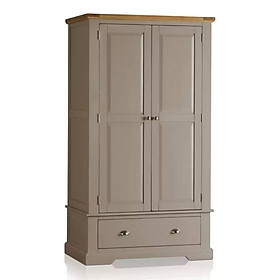 Tủ quần áo 2 cánh st.ives gỗ sồi ibie bsw2stio - xám