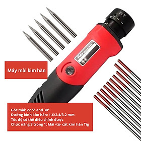 Máy mài kim hàn TIG cầm tay Pulse, mài kim hàn 1.6, 2.4 và 3.2 mm