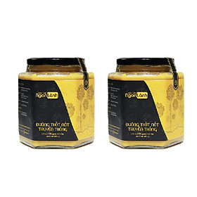 Combo Tiện Lợi 2Kg Đường Thốt Nốt Truyền Thống ( 2 Hũ Thuỷ Tinh 1Kg) - Đặc Sản Ngon Lành