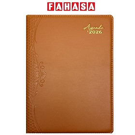 Sổ Agenda 2026 - Hoa Niên 2026-HN - Màu Da Bò