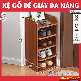 Kệ Để Giày Dép Gỗ Thiết Kế Nhỏ Gọn, Tối Ưu Diện Tích Nhiều Tầng