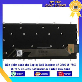 Mua Bàn phím dùng cho Laptop Dell Inspiron 15-7566 15-7567 15-7577 15-7586 Keyboard US Backlit màu xanh  - Hàng Nhập Khẩu New Seal