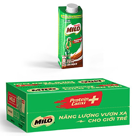 Hình ảnh Sữa Lúa Mạch Nestlé MILO Teen Protein Canxi (24 x 210ml)