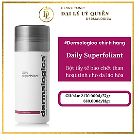 Bột tẩy tế bào chết than hoạt tính dành cho da lão hóa giúp kềm dầu sáng mịn Dermalogica Daily Superfoliant