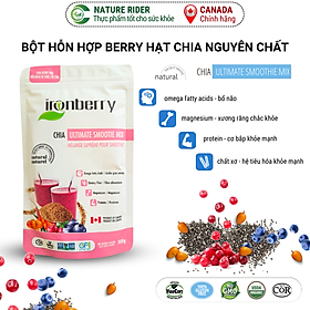 Bột hỗn hợp berry & hạt chia nguyên chất - Ironberry chia ultimate smoothe mix 300gr