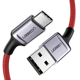 Cáp sạc, Truyền dữ liệu USB 2.0 sang USB-C dài 1M 6A Màu Đỏ Ugreen 20527 US505 Hàng chính Hãng