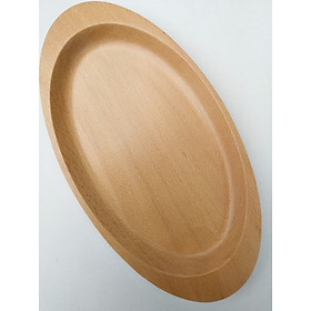 Khay Dĩa Gỗ Hình Oval Có Tay Cầm 30Cm TL75 - Đồ Gỗ Nhà Bếp Thương Hiệu Trường Sơn