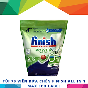 [HCM Hỏa Tốc] 3 Túi 210 viên rửa chén Finish All in 1 Max – (0% Ecolabel EU - 10x tính năng - Đặc biệt tốt cho trẻ em)