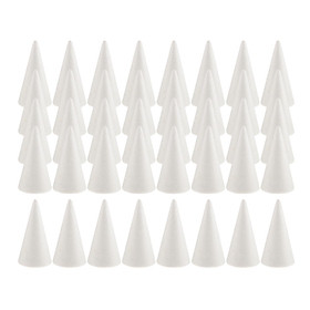 40x Cone Christmas Tree Xmas Styrofoam Material For DIY Creative Painting Crafts