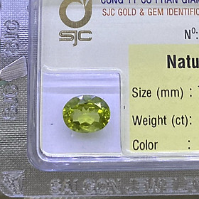 Mua Viên Đá Peridot Ngọc Olivin Thiên Nhiên Loại Lớn Mài Giác Tròn Kiểm Định
