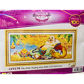 Mua Tranh thêu chữ thập Phật di lặc LV3178  kích thước 86 x 41 cm