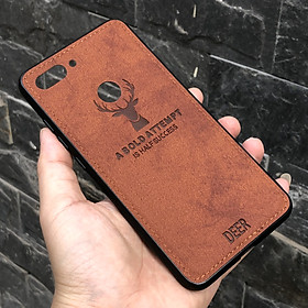 Ốp lưng Xiaomi Mi 8 Lite giả da con hươu DEER - Nhựa dẻo TPU