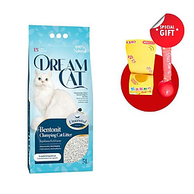 Cát vệ sinh cho mèo DREAMCAT - Dòng Unscented (Hương tự nhiên không mùi) 5L