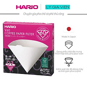 Túi Giấy Lọc Cà Phê Hario V60 Coffee Paper Filter Loại 2 Ly - Nâu - 100 tờ