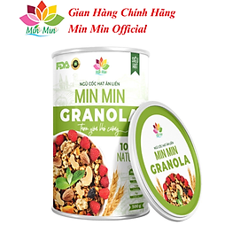 Ngũ Cốc Hạt Min Min Ăn Liền GRANOLA - Ngũ Cốc Ăn Liền Min Min Vị Truyền Thống - Ngũ cốc mix hoa quả xấy (1hộp 500Gr)