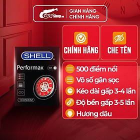 Bao cao su Shell Performax 6 in 1 - Kéo dài thời gian - Hộp 1 cái