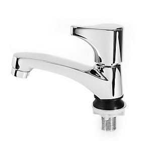 Vòi lavabo nước lạnh đồng thau mạ crom