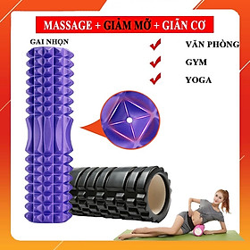 Con Lăn Foam Roller Massage Gai 33cm - Ống Lăn Dãn Cơ Tập Gym, Yoga, Thể Hình