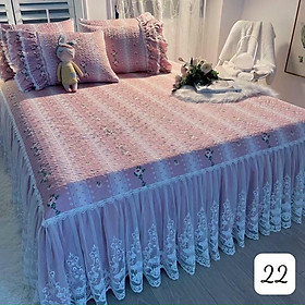 Mua Bộ Thảm Ga giường Kèm 2 Vỏ Gối Nỉ Nhung Phối Bèo Dài Công Chúa Siêu Xinh  Mẫu Mới Nhất 2022 đủ Kích Thước