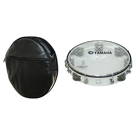 Combo trống lắc tay Tambourine Yamaha trắng trong + bao 3 lớp(SOL.G) 