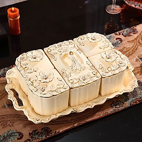 Mua Khay mứt sứ họa tiết 6 ngăn