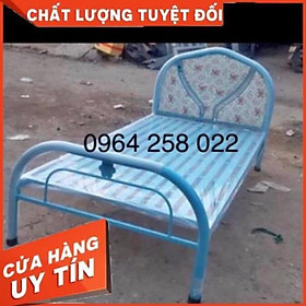 Giường sắt khung tròn ngang 1m dài 2m Sài Gòn.