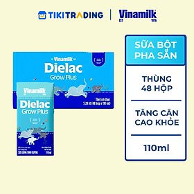 Thùng 48 Hộp Sữa Bột Pha Sẵn Vinamilk Dielac Grow Plus - Đỏ 110ml