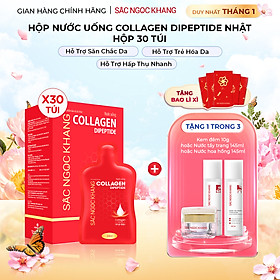 [NEW] Nước uống đẹp da Collagen Dipeptide Sắc Ngọc Khang tinh khiết nhập khẩu từ Nhật Bản, đạt chuẩn hàm lượng hấp thụ nhanh & vượt trội giúp trẻ hóa làn da - săn chắc và sáng mịn
