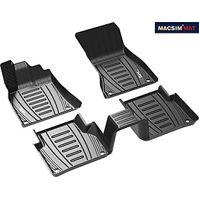 Thảm lót sàn ô tô Audi A4 2015- đến nay Nhãn hiệu Macsim 3W chất liệu nhựa TPE đúc khuôn cao cấp - màu đen