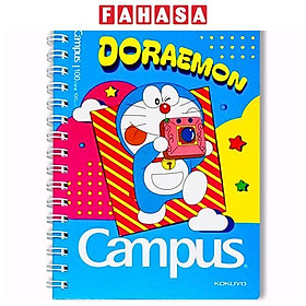 Sổ Lò Xo Doraemon A6 - Giấy Trơn - 100 Trang 100gsm - Campus RN-A6X100DOR-01