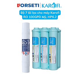 Mua Bộ 10 lõi lọc nước Karofi gồm bộ lõi lọc thô 123 SmaxPro V  màng RO 100 Mỹ và bộ hiệu suất HP6.2 dành cho máy lọc nước Karofi - Hàng chính hãng
