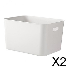 2xHome Storage Box Underwear Basket Sundries Home Organizer 34.4x26x20.6cm