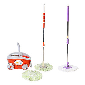 Mua Combo: 01 Cây lau nhà Ánh Dương AD2060 (mâm nhựa) và Bộ lau nhà  AD-2244 (Lồng inox  mâm inox  2 bông lau)  + Tặng kèm 01 Bông tắm trị giá 20.000 đ - Màu ngẫu nhiên